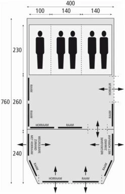 Bardani Royal Prestige 400 RSC Beige-Anthracite -Extérieures Tentes Magasin bardani royal prestige 400 rsc beige anthracite 1