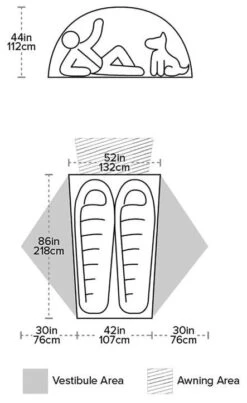 Big Agnes Salt Creek SL2 Gray-Lt Gray -Extérieures Tentes Magasin big agnes salt creek sl2 gray lt gray 1
