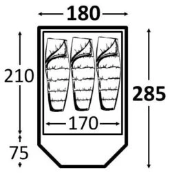 Kampa Brighton 3 Grey -Extérieures Tentes Magasin kampa brighton 3 grey 1 1