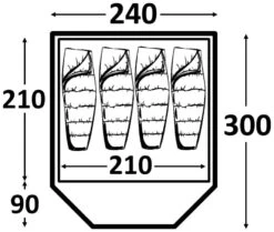 Kampa Brighton 4 Grey -Extérieures Tentes Magasin kampa brighton 4 grey 1
