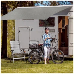 Mestic Schaduwdoek Auvent Polyester Avec LED 2.5 X 4 M Antracite -Extérieures Tentes Magasin mestic schaduwdoek luifel polyester met led 2 5 x 4 m antracite 2