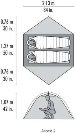 MSR Access 2 Orange -Extérieures Tentes Magasin msr access 2 orange 2