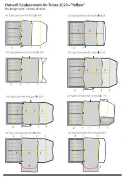 Outwell Air Repair Tube - Yellow Transparent -Extérieures Tentes Magasin outwell air repair tube yellow transparent 1
