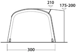 Outwell Blossburg 380 Air Black-Grey -Extérieures Tentes Magasin outwell blossburg 380 air grey 2