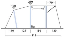 Outwell Blossburg 380 Air Black-Grey -Extérieures Tentes Magasin outwell blossburg 380 air grey 3