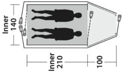 Outwell Cloud 2 Blue -Extérieures Tentes Magasin outwell cloud 2 blue 1