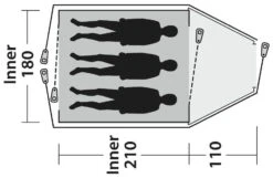 Outwell Cloud 3 Blue -Extérieures Tentes Magasin outwell cloud 3 blue 1