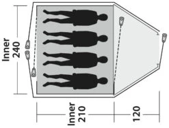 Outwell Cloud 4 Blue -Extérieures Tentes Magasin outwell cloud 4 blue 1