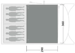 Outwell Greenwood 6 Flat Woven Carpet Black-Grey -Extérieures Tentes Magasin outwell greenwood 6 flat woven carpet grey 2