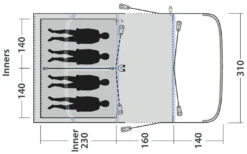 Outwell Hayward Lake 4ATC 2022 Navy Night -Extérieures Tentes Magasin outwell hayward lake 4atc navy night 1