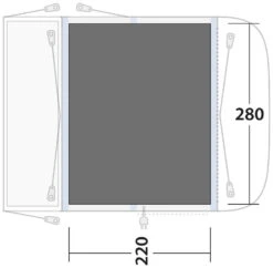 Outwell Newburg 240 Footprint Black-Grey -Extérieures Tentes Magasin outwell newburg 240 footprint grey 1