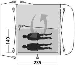 Outwell Newburg-Parkville 260 Inner Charcoal -Extérieures Tentes Magasin outwell newburg 260 inner charcoal 4