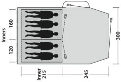 Outwell Springwood 5SG Blue -Extérieures Tentes Magasin outwell springwood 5sg blue 2 4