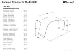 Outwell Universal Connector Air Shelter Black-Grey -Extérieures Tentes Magasin outwell universal connector air shelter black grey 4