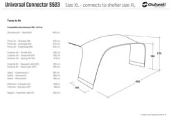 Outwell Universal Connector XL Black-Grey -Extérieures Tentes Magasin outwell universal connector xl black grey 1