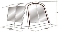 Outwell Universal Auvent Size 1 Black-Grey -Extérieures Tentes Magasin outwell universal luifel size 1 grey 1