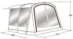 Outwell Universal Auvent Size 2 Black-Grey -Extérieures Tentes Magasin outwell universal luifel size 2 grey 1