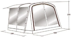 Outwell Universal Auvent Size 6 Black-Grey -Extérieures Tentes Magasin outwell universal luifel size 6 grey 1