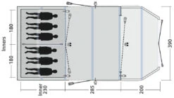 Outwell Wood Lake 6ATC Navy Night -Extérieures Tentes Magasin outwell wood lake 6atc navy night 2 1