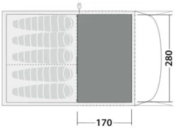 Robens Wolf Moon 5XP Carpet Sand-Green -Extérieures Tentes Magasin robens wolf moon 5 carpet sand green 1