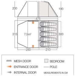 Vango Beta 550XL 2022 Moroccan Blue -Extérieures Tentes Magasin vango beta 550xl moroccan blue 1